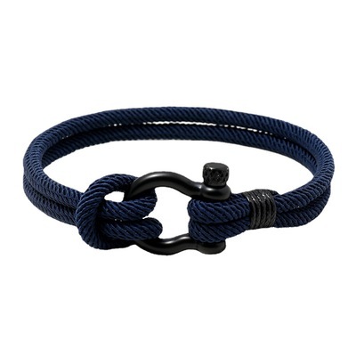 Men U shape Survival Bracelet Outdoor Camping Rescue Emergency Rope Bracelet For Women Black Stainless Steel Sport Buckl