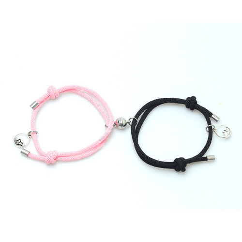 2pcs Couple Magnet Attract Each Other Creative Personality Couple Bracelet Men and Women Charm Girl Bracelet Jewelry Lov