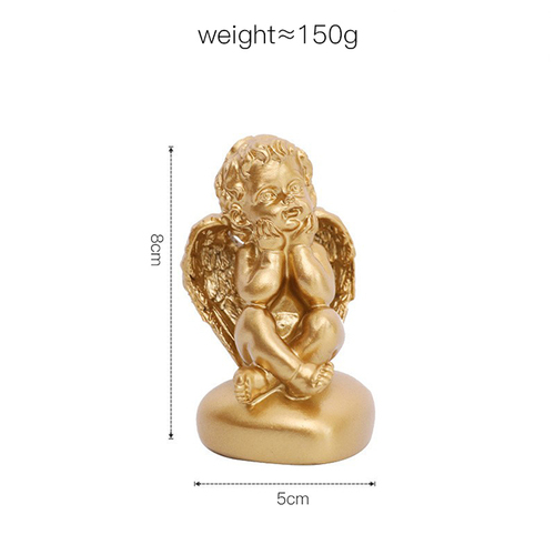 Nordic Light Luxury Gold Lovely Resin Crafts Small Angel Birthday Gift Romantic Creative Decoration