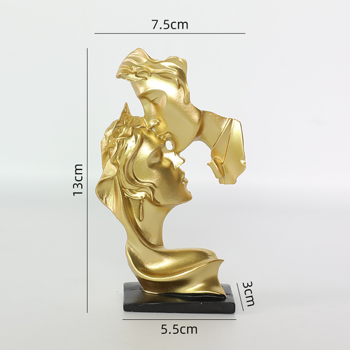 Lovers Resin Statue Crafts Nordic Retro Mini Couple Kissing Home Decor Modern Minimalist Resin Decorations