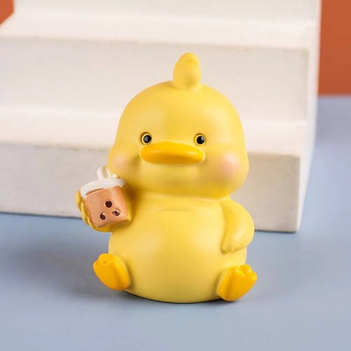 Cartoon Cute Little Yellow Duck Resin Decoration Car Home Decoration Desk Room Decoration