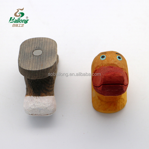 Professional  cute wooden crafts animal shape fridge magnet card holder home decor
