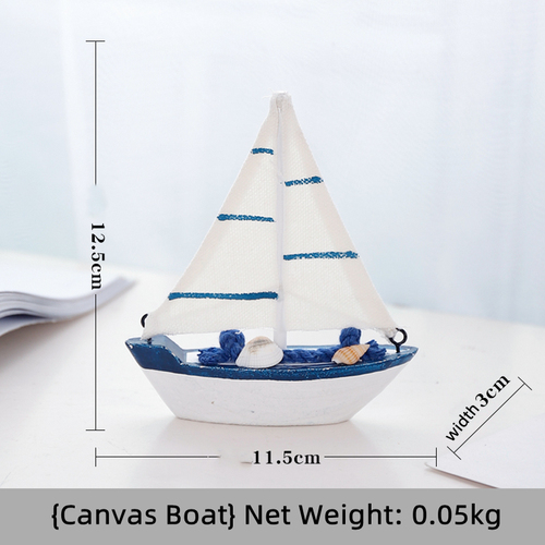 Mediterranean style Mini home desktop decorations Wooden mini sailboats nautical crafts