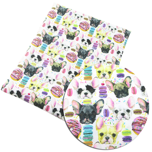 1/2 Yard  Digital Printed Dogs Cartoon 100% Cotton Fabric For Crafts Sewing Home Textile 13597