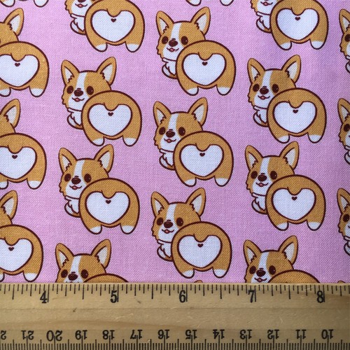 1/2 Yard  Digital Printed Dogs Cartoon 100% Cotton Fabric For Crafts Sewing Home Textile 13597
