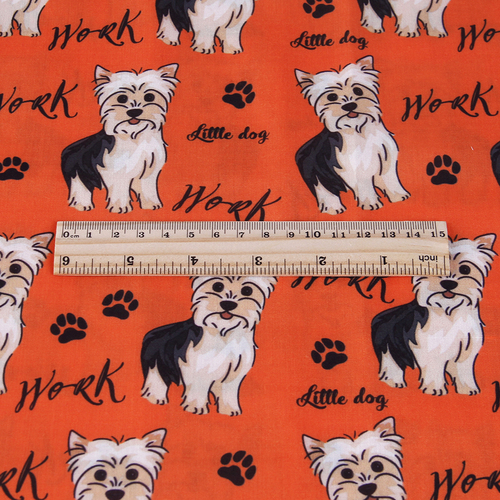 1/2 Yard  Digital Printed Dogs Cartoon 100% Cotton Fabric For Crafts Sewing Home Textile 13597