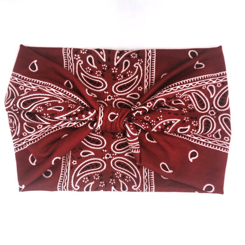  fashion headbands Leopard-print check wide knotted fabric headband for women elastic headband sport sweat hair