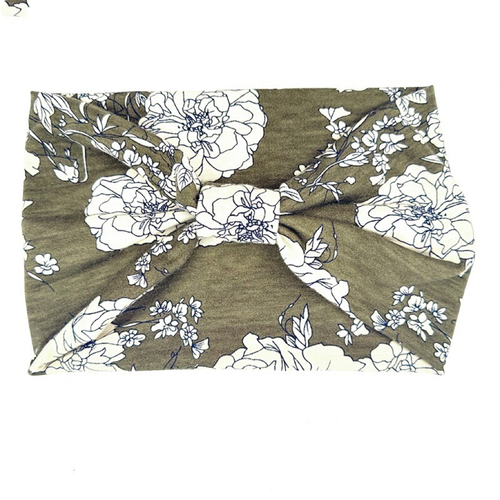  fashion headbands Leopard-print check wide knotted fabric headband for women elastic headband sport sweat hair