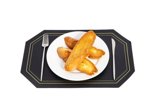 Simple leather placemat PU leather hotel placemat double-sided heat insulation table mat
