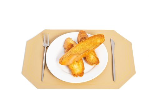 Simple leather placemat PU leather hotel placemat double-sided heat insulation table mat