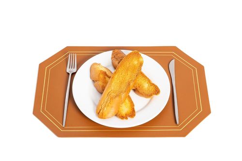 Simple leather placemat PU leather hotel placemat double-sided heat insulation table mat