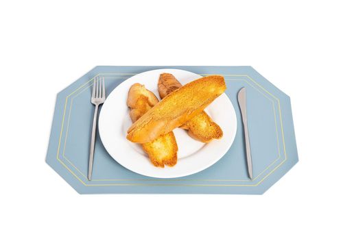 Simple leather placemat PU leather hotel placemat double-sided heat insulation table mat