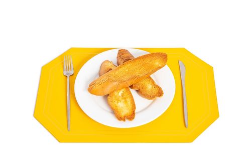 Simple leather placemat PU leather hotel placemat double-sided heat insulation table mat