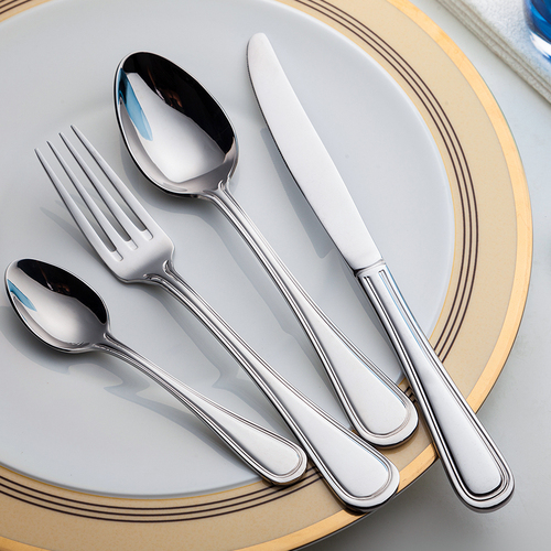 JiuJiuJu  Classic Tableware Set For Restaurant with High Quality 18/10 Stainless Steel Cutlery Set Spoon Fork K