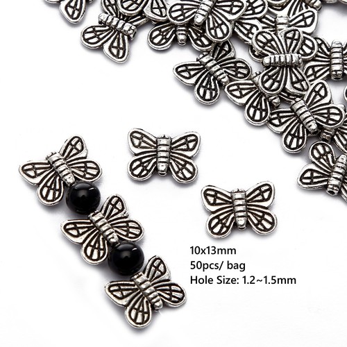 Bulk Price Various Styles Tibetan Silver Butterfly Angle Wings Metal Spacer Charms Beads for DIY Decoration Jewelry Maki