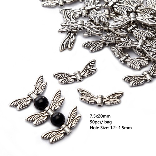 Bulk Price Various Styles Tibetan Silver Butterfly Angle Wings Metal Spacer Charms Beads for DIY Decoration Jewelry Maki