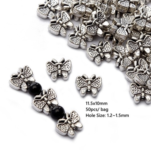 Bulk Price Various Styles Tibetan Silver Butterfly Angle Wings Metal Spacer Charms Beads for DIY Decoration Jewelry Maki