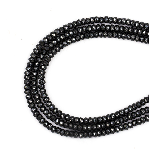  polish faceted 2*3mm hematite loose spacer stone beads for jewelry making