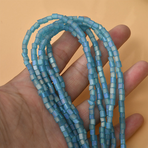  4mm Matte Crystal Beads Diy Bracelet Necklace Beaded Accessories Square Glass Spacer Beads For Jewelry Making