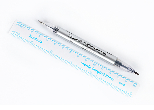 2021 Makeup Accessories Surgical Skin Marker Pen With Ruler for Permanent makeup eyebrow marker