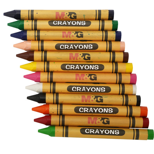 M&G Art Jumbo Crayon set 12 in 1 washable artist painting student kids school stationery multi color wax cratons set
