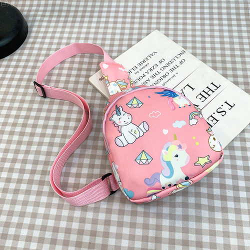 Hot Selling Cute Dinosaur Unicorn Print Coin Purse New Boys and Girls Kids Purse Waist Chest Bag