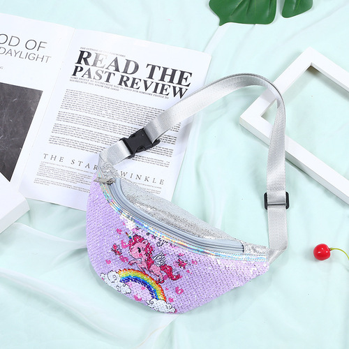  Unicorn Sequins Women Waist Packs Fanny Girls Belt Bag Cute Mermaid children girl fanny pack