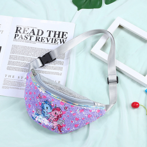  Unicorn Sequins Women Waist Packs Fanny Girls Belt Bag Cute Mermaid children girl fanny pack
