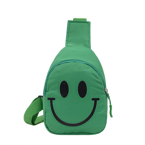 New Arrival Smiley 2022 Nylon Trend Kindergarten Baby Backpack Children Messenger Crossbody  Purse Kids Chest Bags