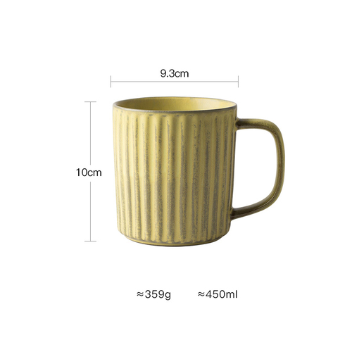EKA vintage retro diner style classic cream coffee mug  creative ceramic coffee thick diner mug