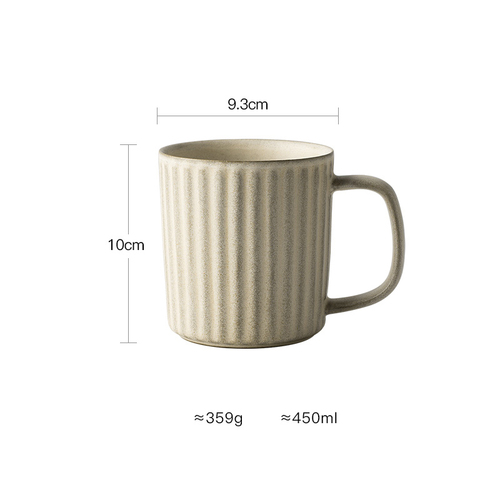 EKA vintage retro diner style classic cream coffee mug  creative ceramic coffee thick diner mug