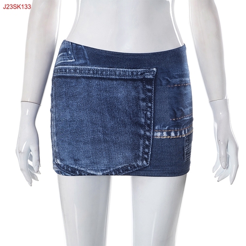Cutenova J23SK133 2023 Ins Trend Print Short Skirt Women'S Sexy All-Match Mini Skirt