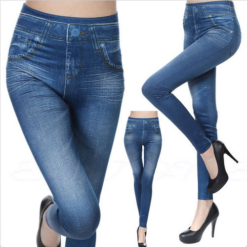 High Quality Women Pencil Long Pants Patchwork Distressed Stacked Jeans Trousers For Ladies