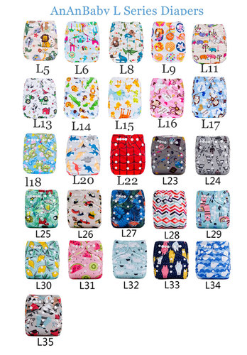 AnAnBaby 2023 Adjustable Reusable Organic Baby Cloth Diaper AIO Cloth Diaper