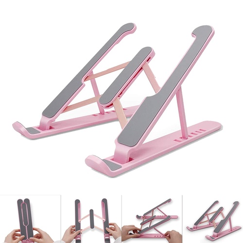 Portable Laptop Stand Foldable  Universal Thin Slim Plastic Standing Desk Holder for Notebook