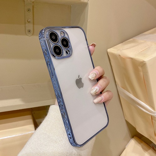 For iphone 14 Texture Electroplating Phone Case TPU Transparent Magnetic Ring TPU Mobile Phone Case Cover for OPPO F15