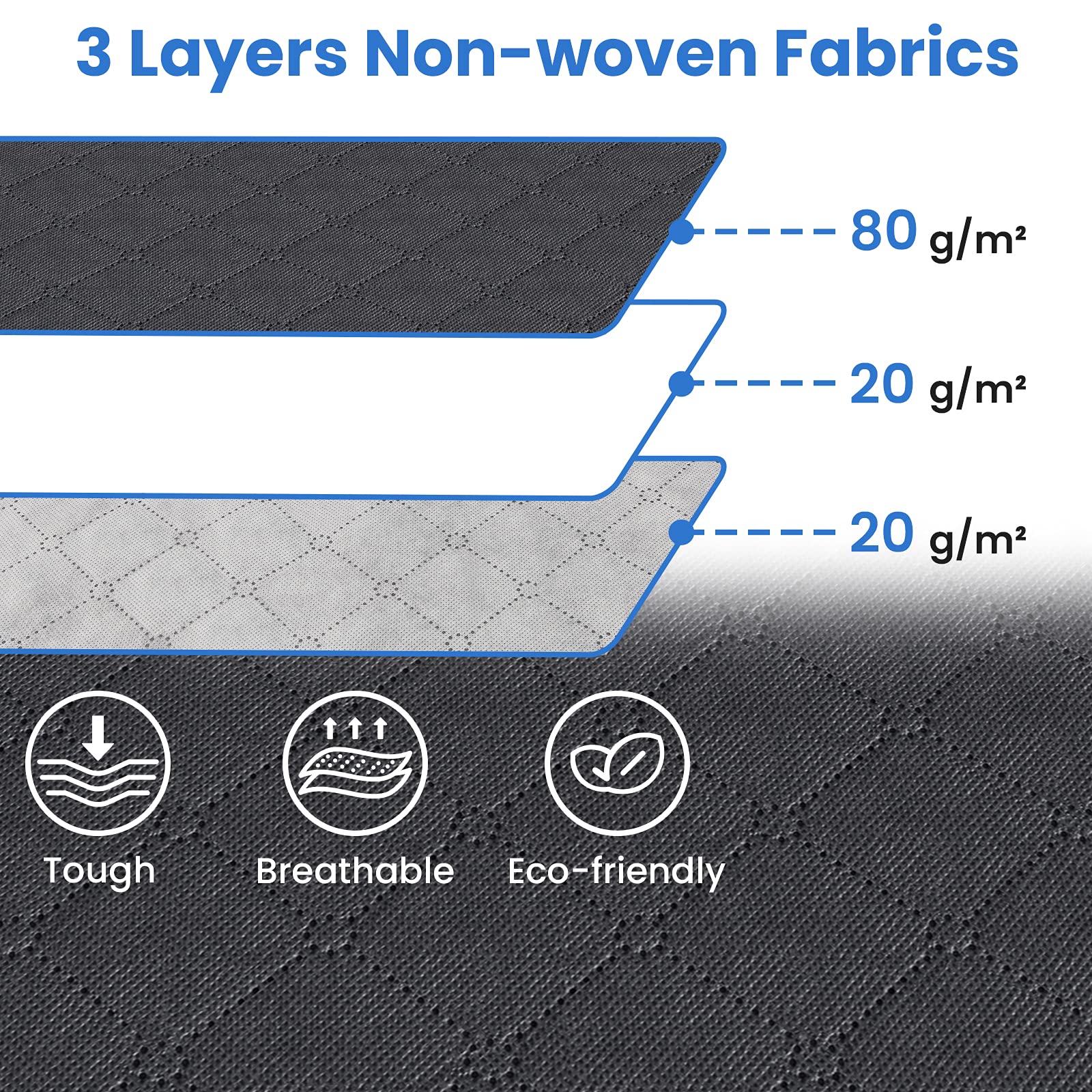  Hot Sale 3Layer Non-woven Handbag Foldable Comforters Blankets Organizer Ziplock Large Capacity Clothes Storag
