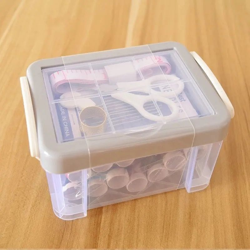  30pcs Needle Set Portable Mini Multi-color Travelling Household Plastic Sewing Box Set With Accessories