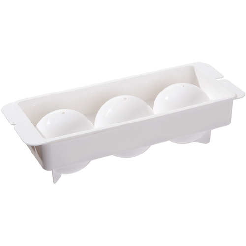 FaSoLa BPA-Free Stocked PP Ice Cube Trays Round Ice Ball Mold Spheres Ice Maker for Freezer with Lid 3 and 10 Round Whit