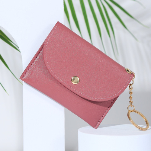 New Fashion Envelope Card Bag Women's Simple Classic Solid Color Button Wallet Women 2023