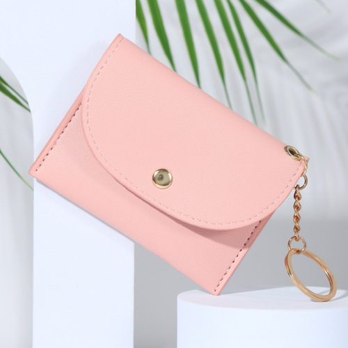 New Fashion Envelope Card Bag Women's Simple Classic Solid Color Button Wallet Women 2023
