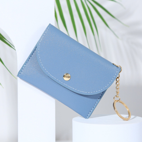 New Fashion Envelope Card Bag Women's Simple Classic Solid Color Button Wallet Women 2023