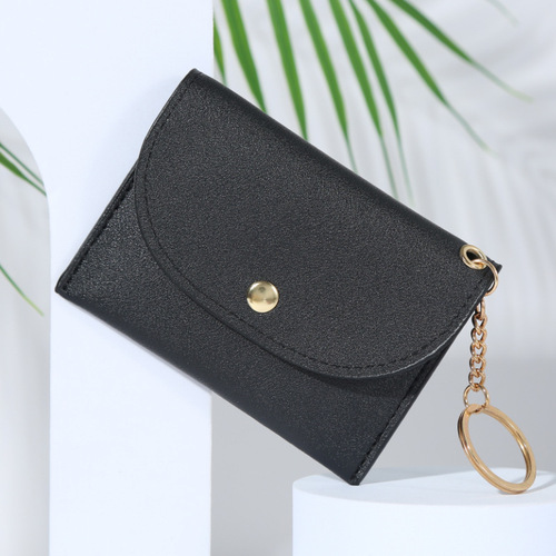 New Fashion Envelope Card Bag Women's Simple Classic Solid Color Button Wallet Women 2023
