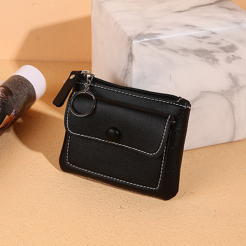Women's Fashionable Square Button Coin Purse Short Wallet with Card Holder