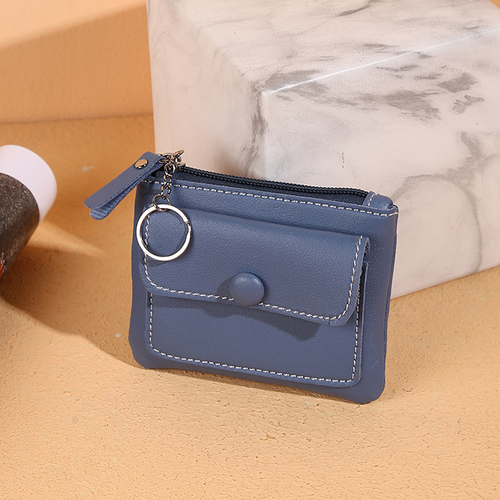 Women's Fashionable Square Button Coin Purse Short Wallet with Card Holder