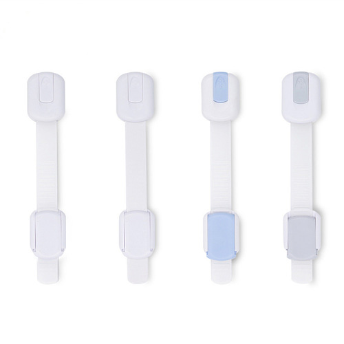 Best selling safety lock strap anti pinch guard 3 M adhesive drawer locks in white