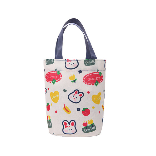 Women's Canvas Tote Bag with Jute Genuine Leather Card Holder, Japanese Style, All Season Ladies' Bag