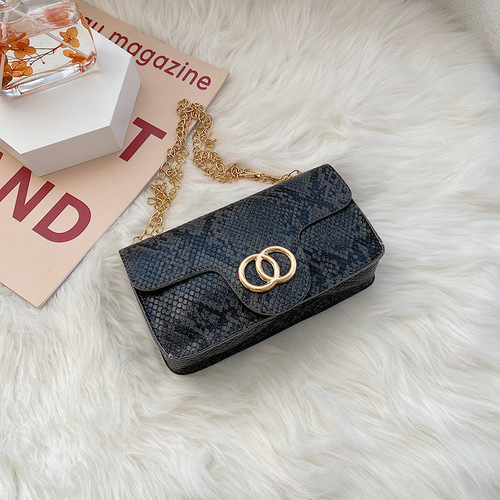 Women's & Girls Mini Snakeskin Crossbody Purse Cute Chain Strap Shoulder Bag