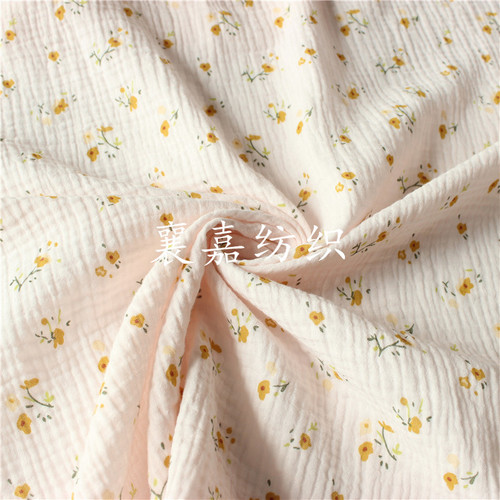 100% cotton double crepe gauze sleepwear baby blanket kids rabbit print  fabric