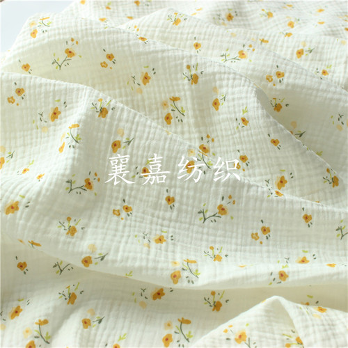 100% cotton double crepe gauze sleepwear baby blanket kids rabbit print  fabric